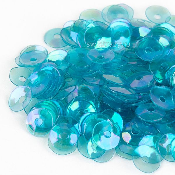 Пайетки 4 mm чаша (0119) Azzurro IR 3 гр