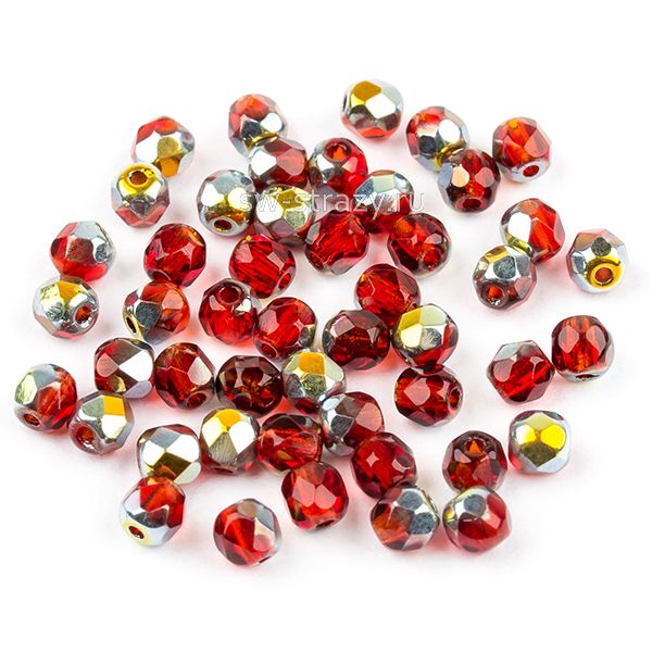 Бусины граненые Firepolished 3 мм Red Marea (90080)