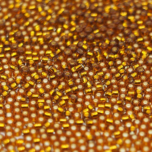 Бисер круглый 15/0 #0034 Внутреннее серебрение, дымчатый топаз