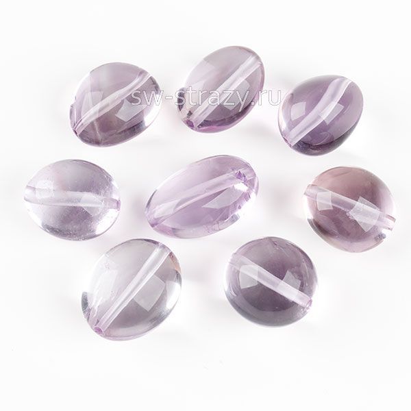 Бусина из аметиста 20х17 мм прозрачные с сиреневым оттенком*