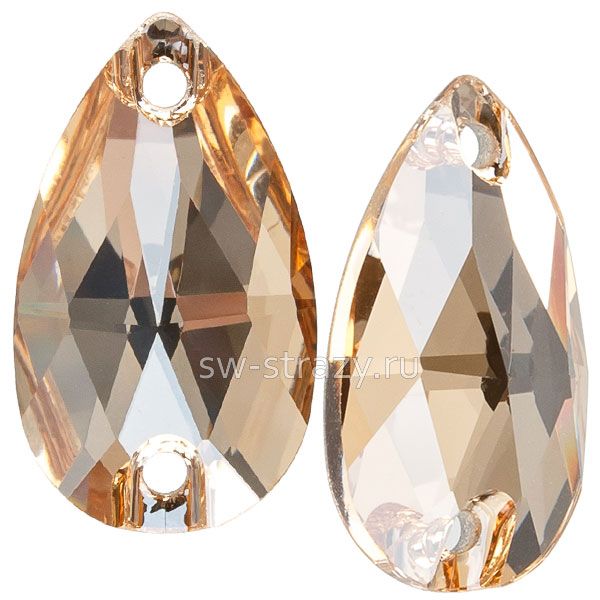 Pear 2H 18x10,5 mm Crystal Honey