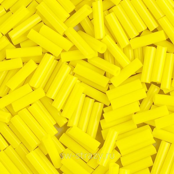 Стеклярус 6x1,7 mm 404 Opaque Yellow