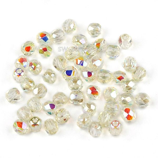 Бусины граненые Firepolished 3 мм Crystal Green Rainbow (00030-98539b)