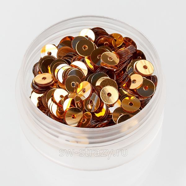 Пайетки 4 mm плоские (2010) Oro Rigato P08 3 гр