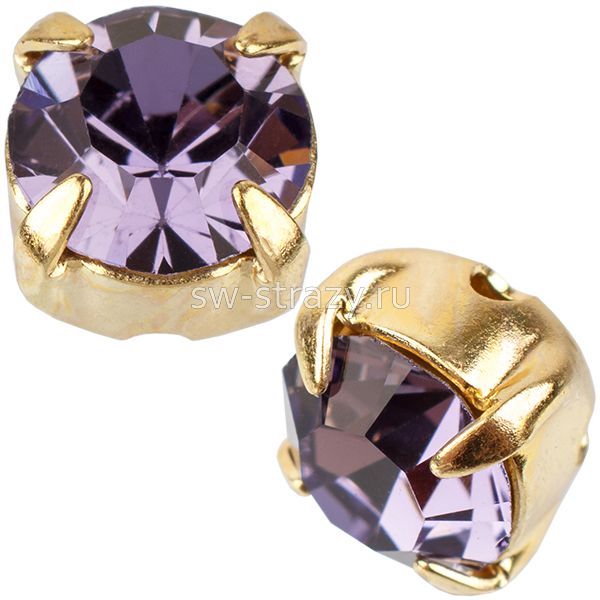 Шатоны в оправе ss 29 Tanzanite/Gold