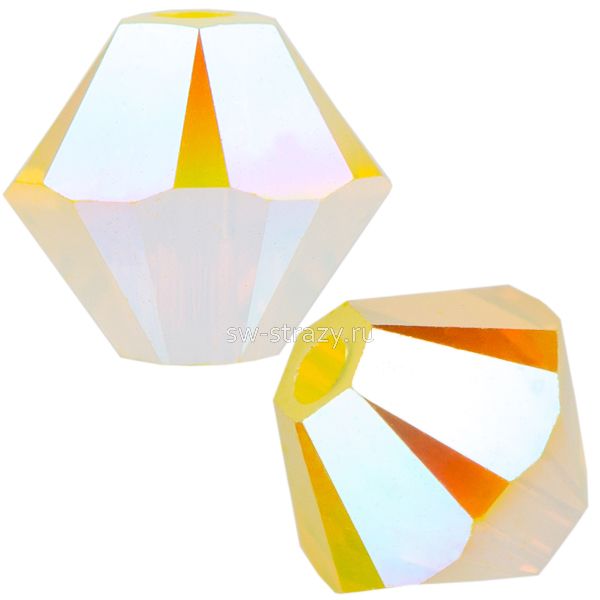 Бусины 5328 4 mm Yellow Opal AB2