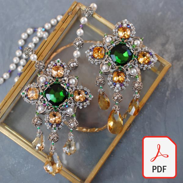 Мастер-класс Брошь-кулон «Византия»