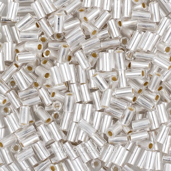 Бисер стеклярус 3 mm #0021F Белый