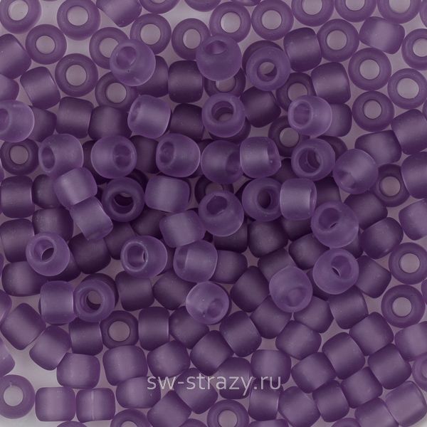 Бисер круглый 8/0 #0019F Прозрачный матовый сахарная слива