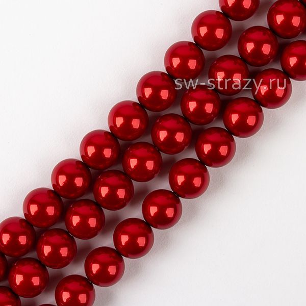 Round Pearl 1H 8 mm Red