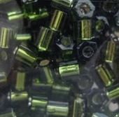 Шестиугольный 11/0 #0037 Внутреннее серебрение,  оливковый