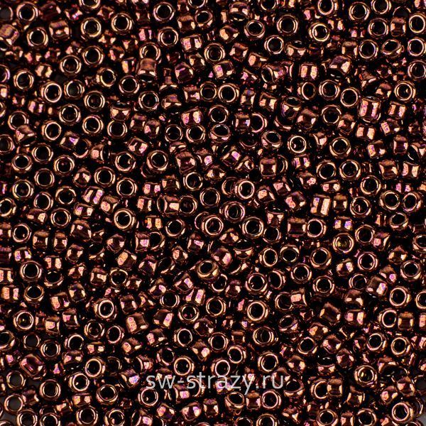 Бисер круглый 11/0 #0222 Металлизированный,темная бронза