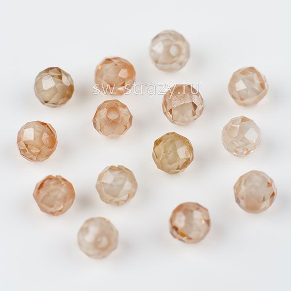 Бусина граненая из циркона 2 мм золотистая