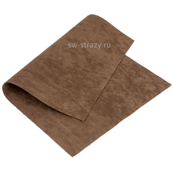 Замша искусств.двухсторон. 20х30 см темное какао (26367)