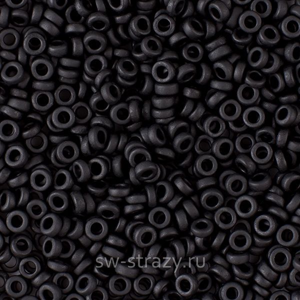 Бисер Spacer 2,2х1 mm 401F Black Matted