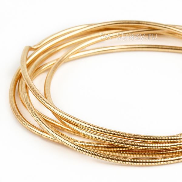 Канитель гладкая золото яркое 1 мм (5гр)*