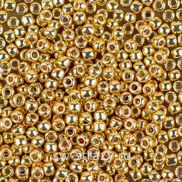 Бисер круглый 11/0 #0557PF Permanent Finish Гальванизированный звездный свет