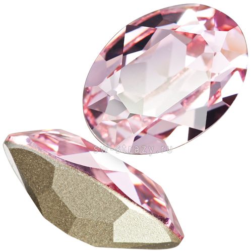 Кристаллы 4120 14x10 mm Light Rose