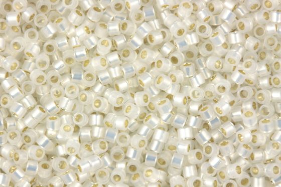 Delica Beads 11/0 DB221 Gilt Lined White Opal