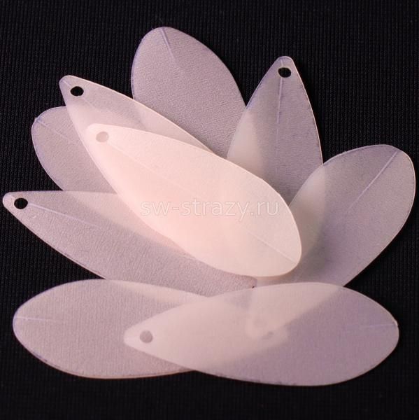 Пайетки-крылышки 26х10 мм матовый светло-розовый (10 шт)