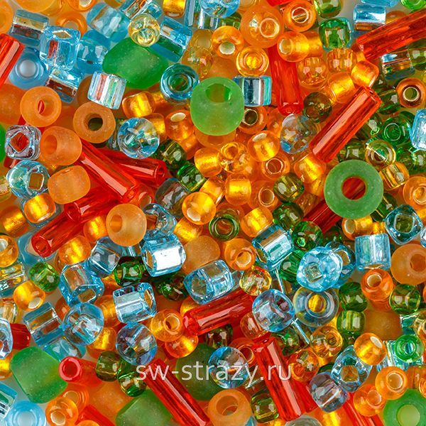 Toho MIX # 3228 оранжево-зелено-голубой