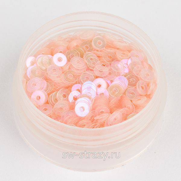 Пайетки 3 mm плоские (0114) Rosa Cipria IR 3 гр