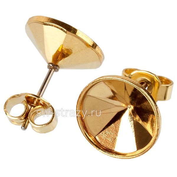 Пусеты 1400 10 мм золото (Р08365)