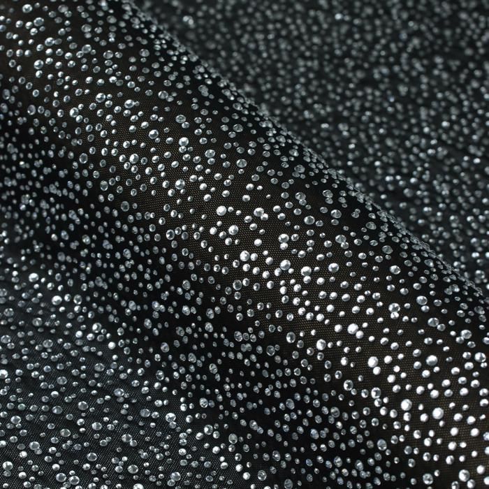 Сетка-стрейч со стразами 001 Black