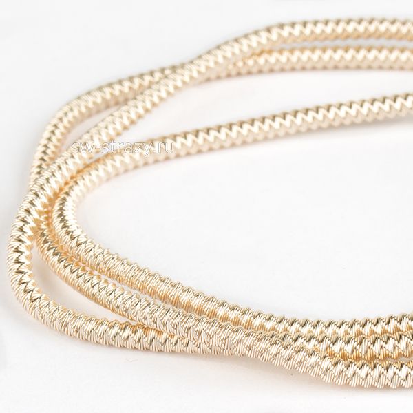 Канитель витая светло-розовое золото 2 мм (5гр)*