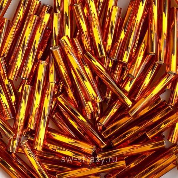 Twisted Bugle 2х12 mm 0005 Dark Topaz Silver Lined